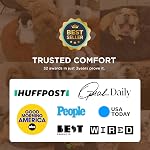 Bedsure Small Dog Bed Washable - Self Calming Dog Beds - 23 inches Fluffy Donut Cuddler for Small Deep Sleep Cat up to 25lbs - Indoor Round Dog Bed – Camel