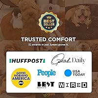 Vista 5 de Bedsure - Cama calmante para perros medianos, lavable, mediana, con forma de dona, antideslizante, afelpada, esponjosa, pelo sintético, para gato