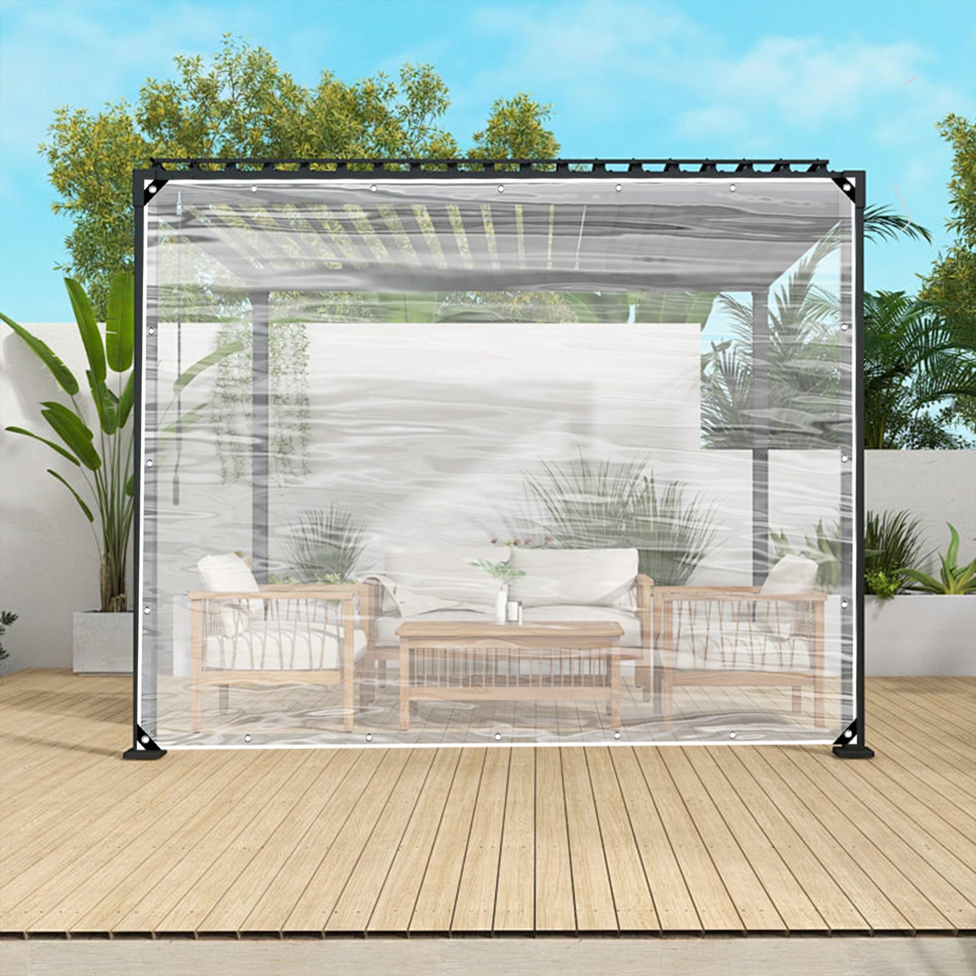 Lona impermeable para evitar heladas en plantas con cubierta transparente reforzada de jardín