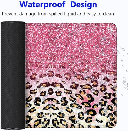 Miniatura 4 de Alfombrilla de mouse grande para juegos con bordes cosidos, alfombrilla de mouse de escritorio extendida con tela microtejida superior, base