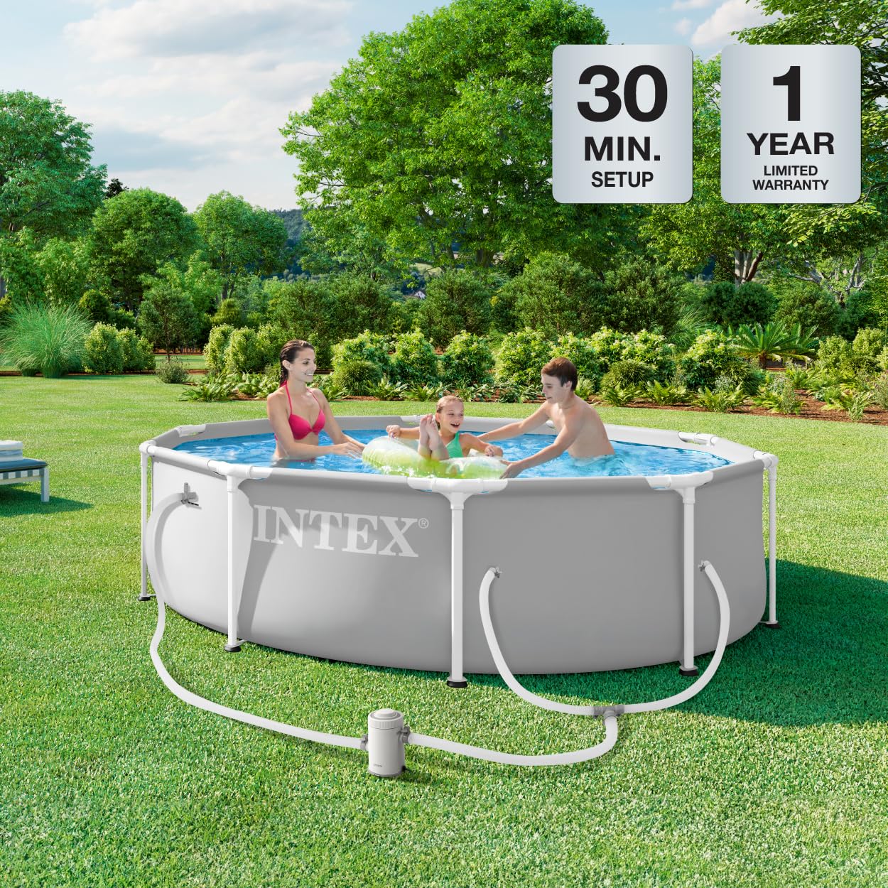 Amazon.com: INTEX 26701EP 10Ft X 30In Prism Frame Premium Above