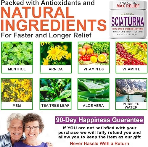 Miniatura 4 de Crema para el nervio de la ciática, crema de máxima fuerza para pies, manos, piernas, dedos de los pies, espalda, árnica natural ultra fuerte, MSM,