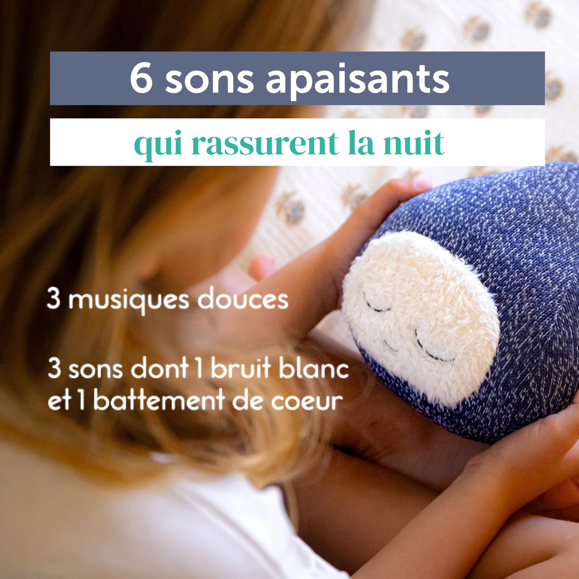 Morfeo Gaby - Peluche sensoriale per bambini, rileva pianto e lenisce