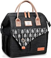 Vista 11 de Lekesky Bolsa de almuerzo para mujeres Lonchera térmica aislada a prueba de fugas para trabajo de adultos, Gris