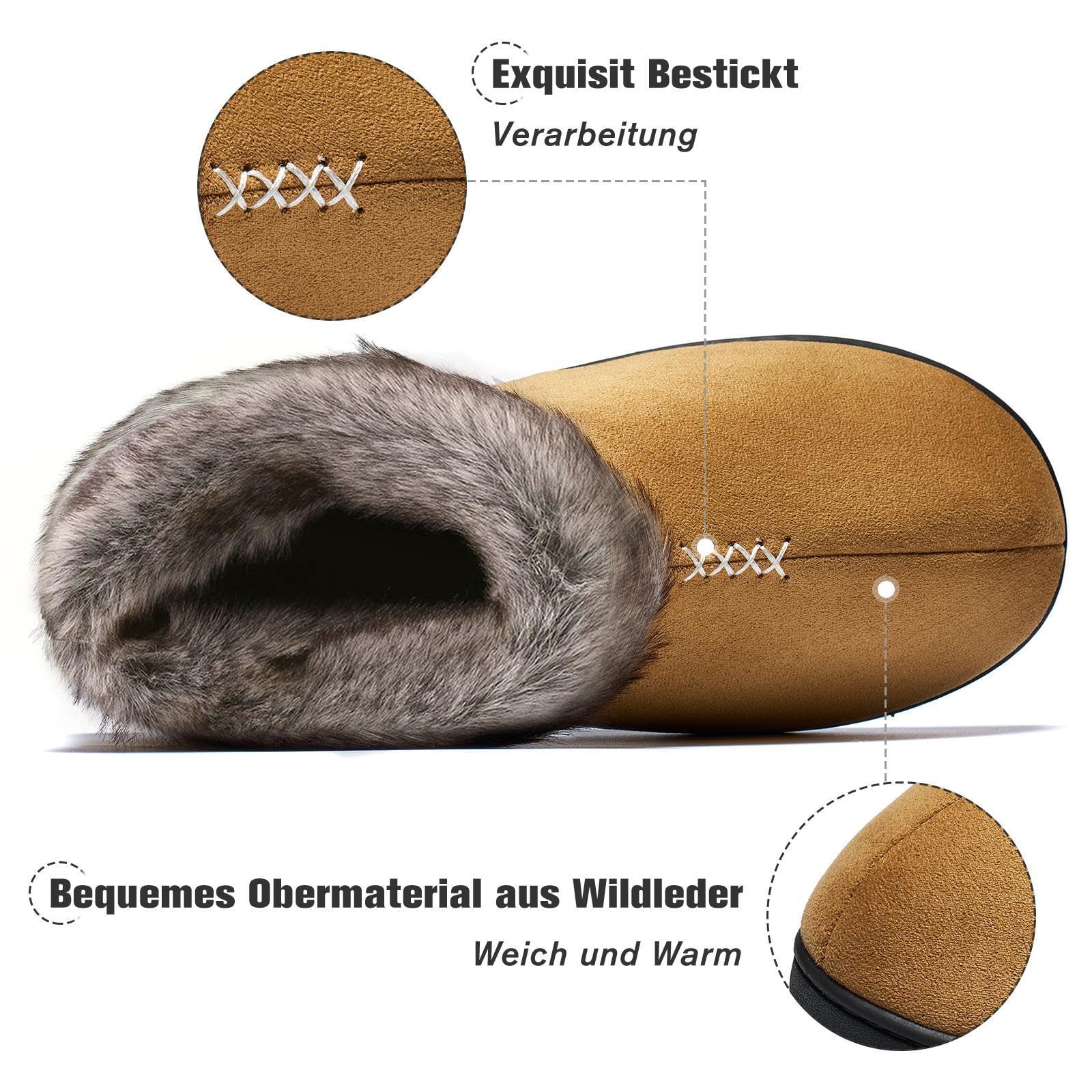 Mishansha Ciabatte Donna Invernali Peluche Pantofole Schiuma di Memoria Gr.36-43