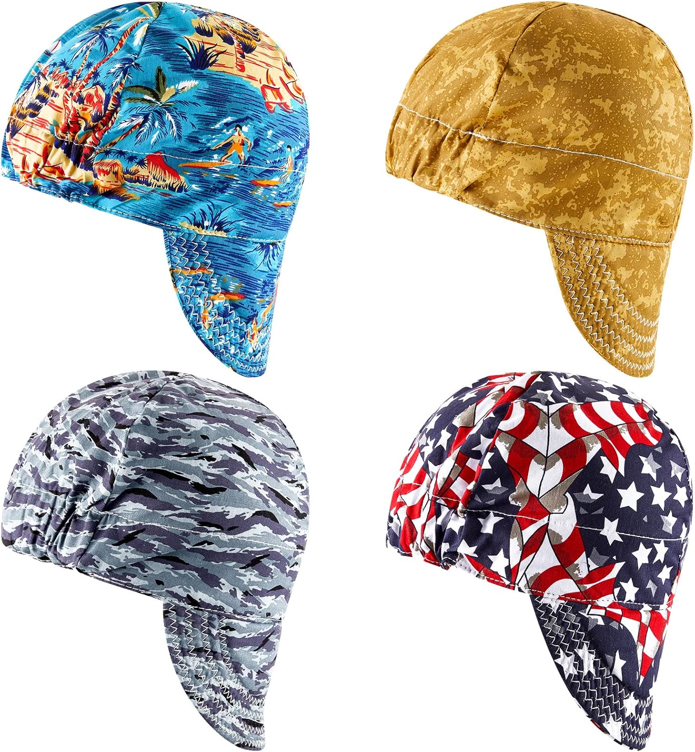 Hercicy 4-pack of sweat-absorbing caps