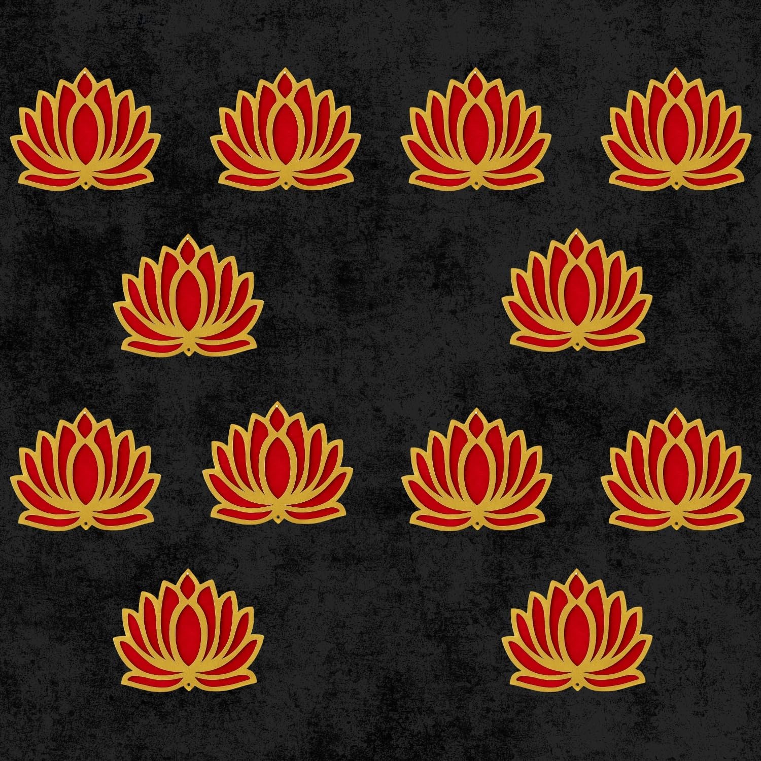 Wooden Lotus Wall Hanging - Diwali & Pooja Decor -14 Wooden Lotus Wall Hanging - Diwali & Pooja Decor -14