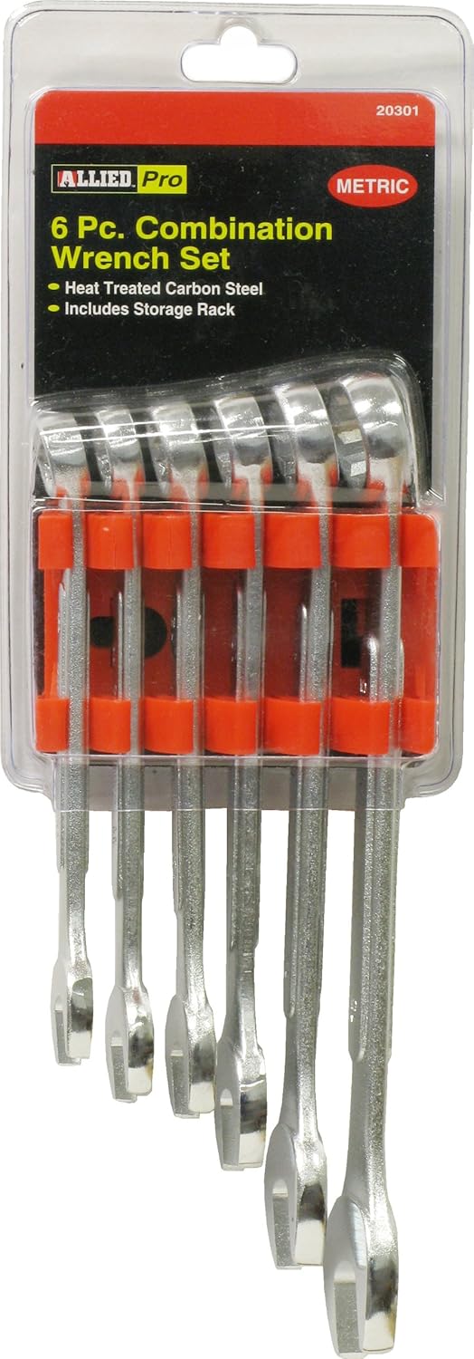 Allied Tools 6 PC. METRIC FULLY POLISHED COMBINATION WRENCH SET,20301