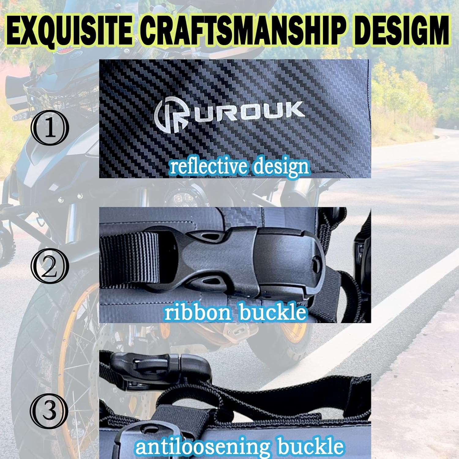 6–8L Waterproof Motorcycle Crash Bar Bag with Shoulder Strap – Bumper Bag Moto Saddle Side Bag Durable PVC Storage for Bumper, Frame & Rear Mounting