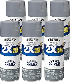 327912-6 PK American Accents Spray Paint, Gray Primer