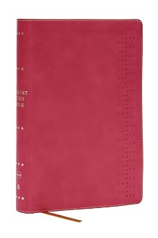 Student Study Bible A Guide to Knowing and Living Gods Word NKJV, Pink Leathersoft, Red Letter, Comfort Print
