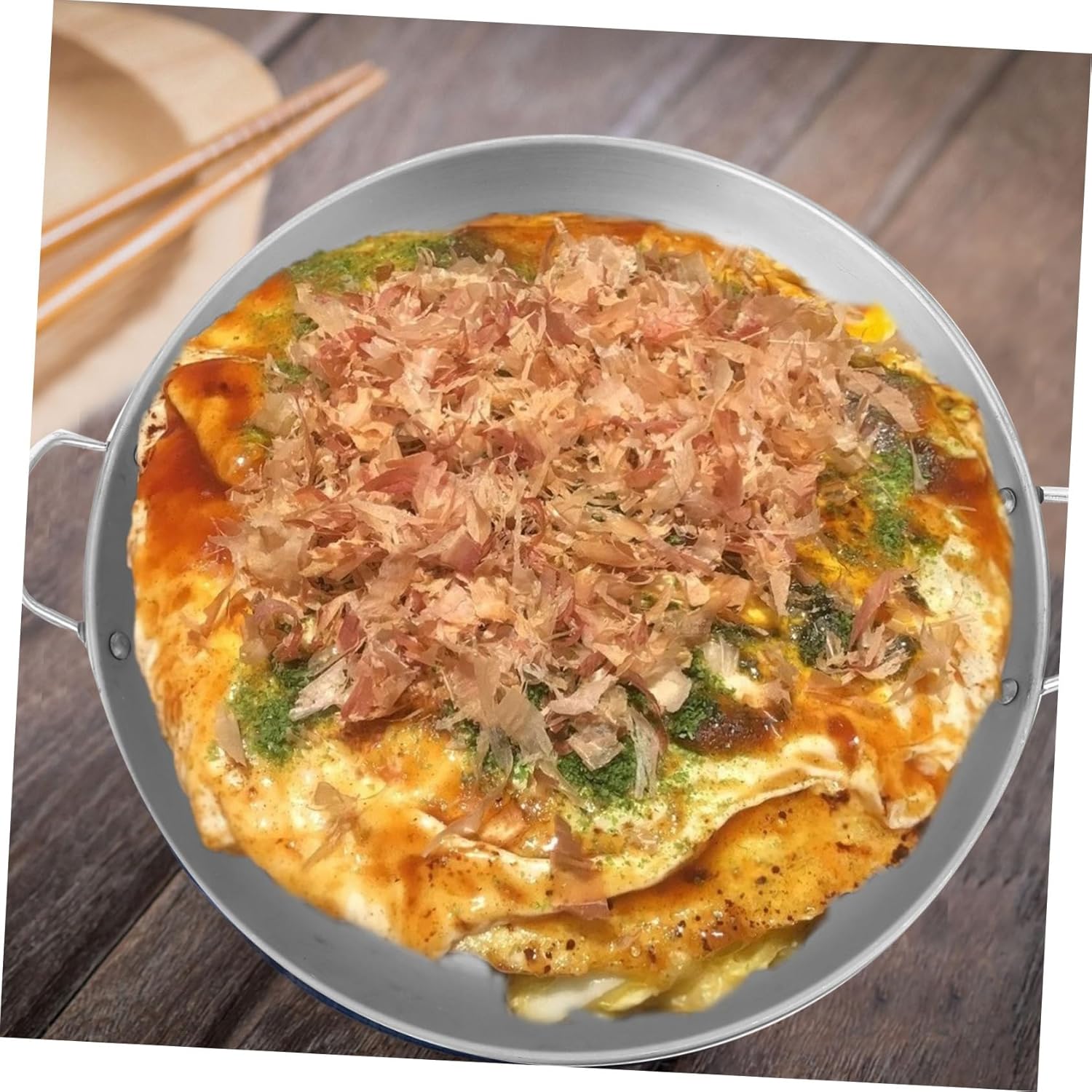 Wrought Iron Round Grill Pan for Steak Bbq Indoor Outdoor Cooking Heavy Duty Flat Grilling Plate for Household Use