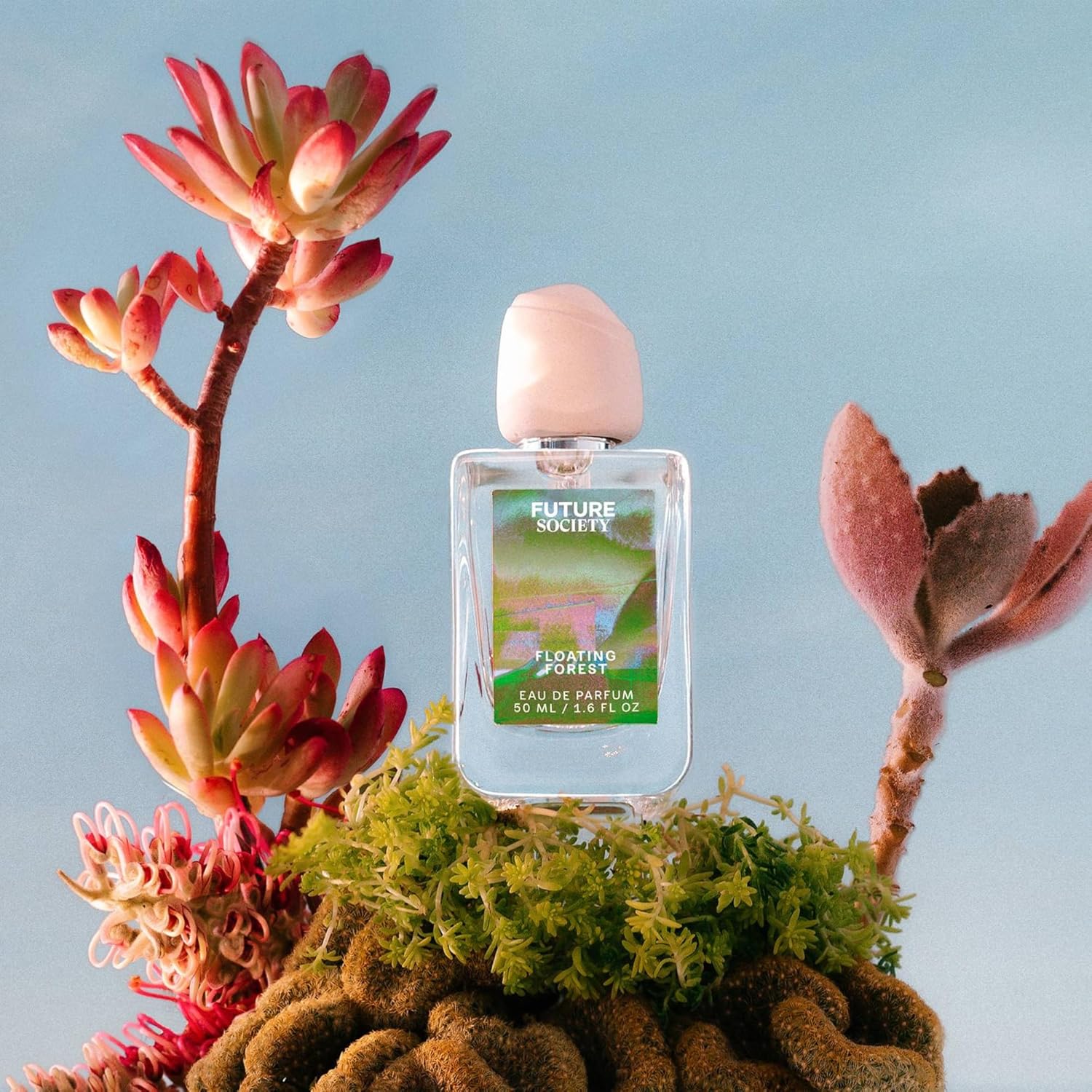 Future Society Floating Forest Perfume - Rich Aquatic Floral Eau de Parfum with Notes of Bergamot, Freesia, Rose & Musk - Luxury Perfume Inspired by Rainforests - Modern Unisex Fragrance - 50ml