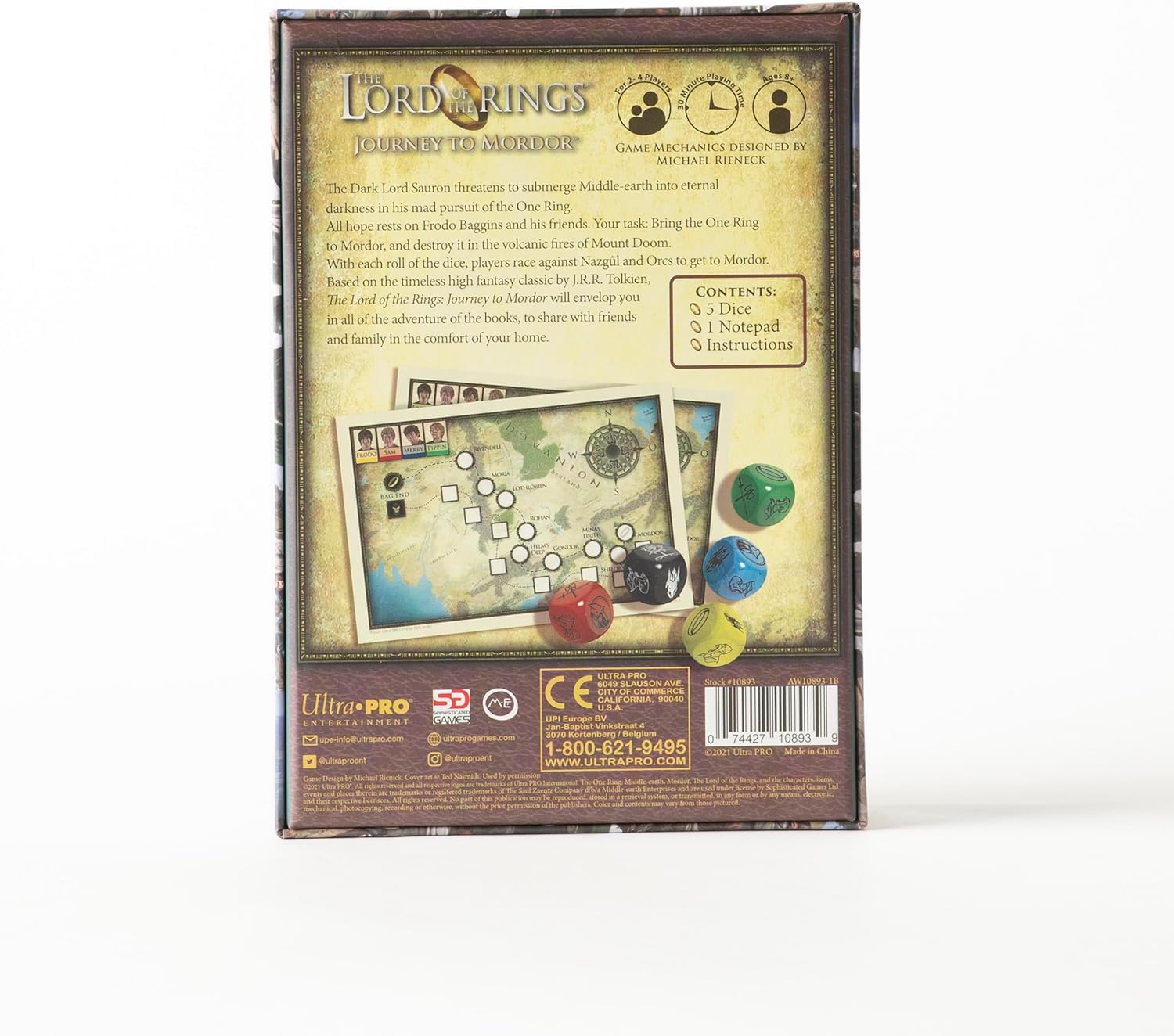 Ultra Pro Lord of The Rings: Journey to Mordor Dice Game - Great for Friends and Family Gatherings , Embark on a New Journey to Destroy The one Ring in Mount Doom