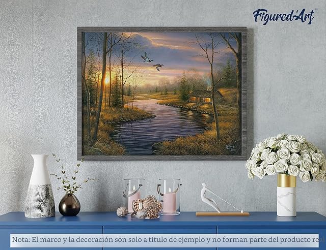 Foto 4 de 8 de Figured'Art Pintar por Numeros Adultos con marco Casa de campo al atardecer