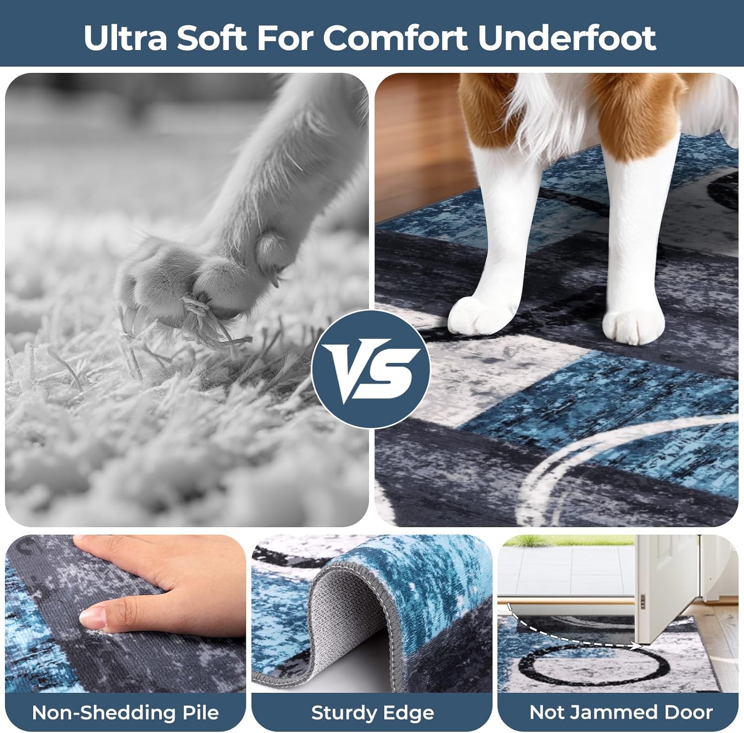 Yamaziot Modern Abstract Runner Rug, Ultra Soft 2x10 Washable Rug with Non-Slip Backing, Low Pile Patchwork Throw Carpet for Hallway, Entryway, Kitchen, Bedroom (Beige, Geometric Circle)