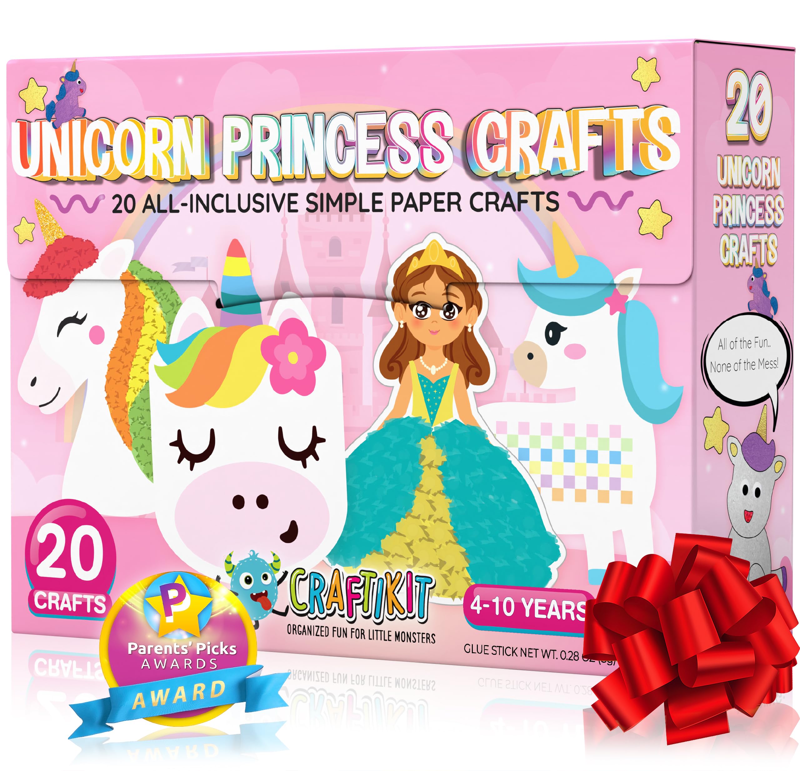 ® - Kit de 20 manualidades de princesas y unicornios para niños de 3 a 10 años, kits de manualidades infantiles galardonado con todo incluido, divertida caja de manualidades para preescolar