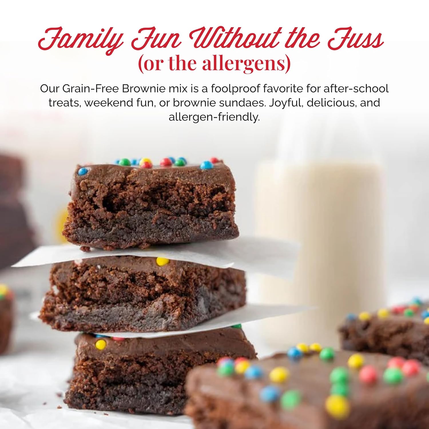 Otto's Naturals Grain-Free Classic Brownie Mix, 11.1 Oz., 6 Pack, Top 9 Allergen-Free, Versatile for Baked Treats, Made with Organic Cassava Flour, Gluten Free, Non-GMO, Vegan, Plant-Based