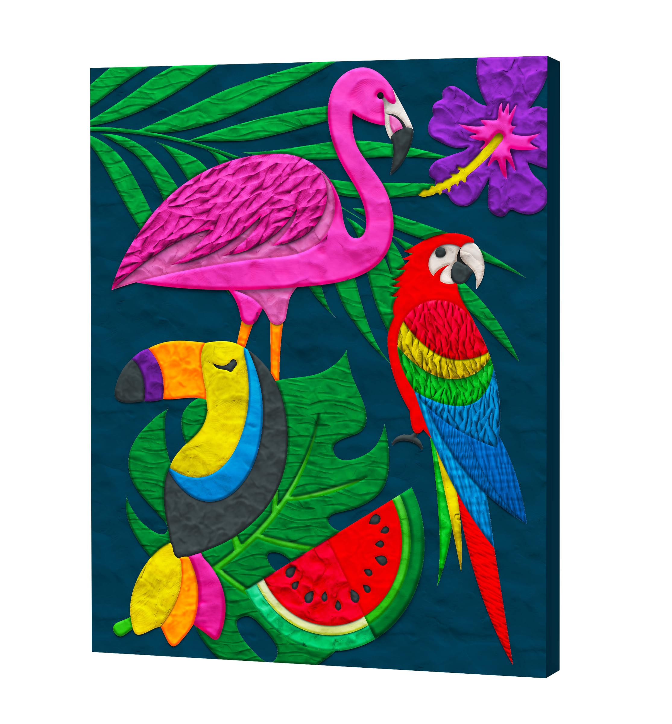 Mess-Free Tropical Clay Painting Kit, Air Dry Clay Modelling Kit - Image 4
