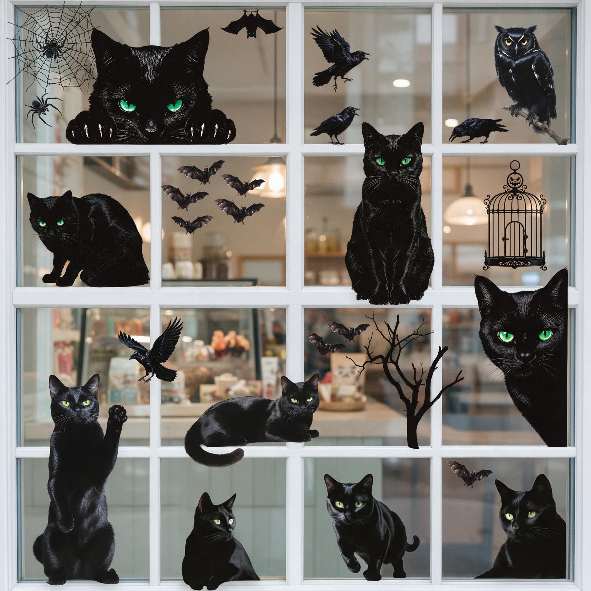 KOVOKA Halloween Window Clings--9 Pcs