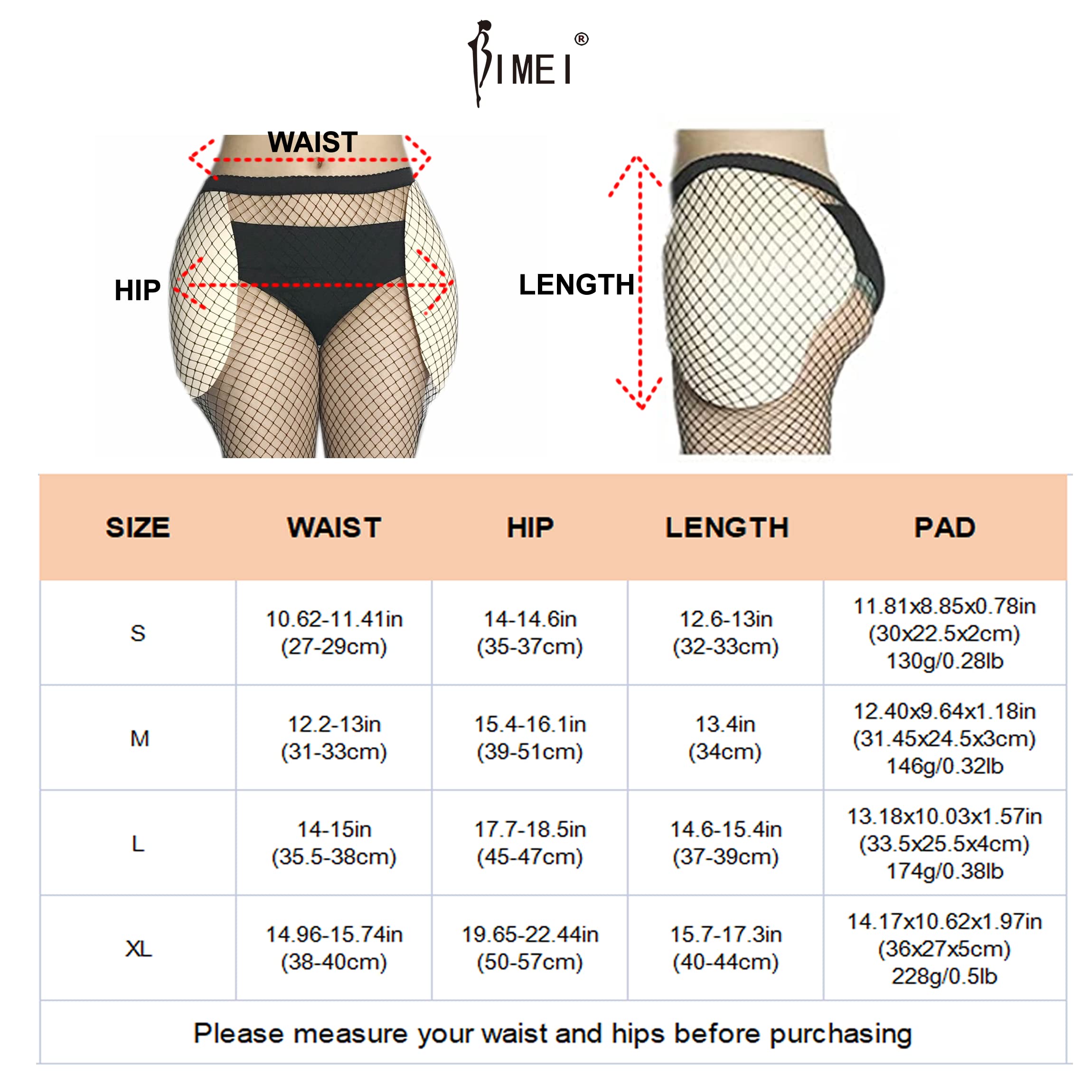 BIMEI 2PS Sponge Thigh Pads Hip Pads Sponge Thigh Pads Hip Lifting Pads (XL, Black Mini Self-adhesive)