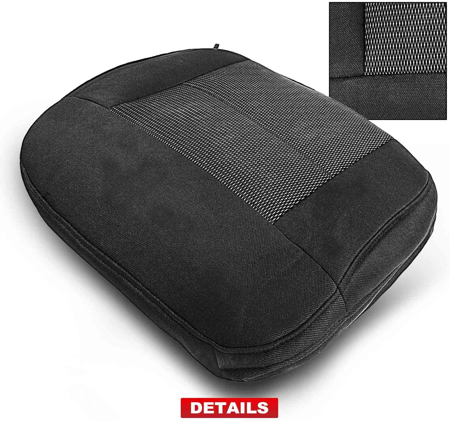 A-Premium Front Left Driver Side Car Seat Cover Compatible with Ford F-150 2004 2005 2006 2007 2008 Ebony Black