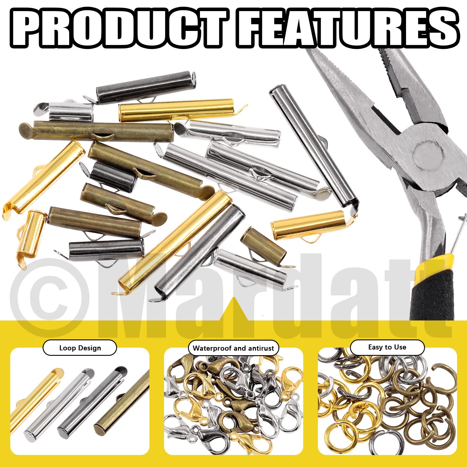 Pandahall Lot De 120 Fermoirs Coulissants En Fer Avec Chaînes D'extension En Acier Inoxydable 304 Et Fermoirs Mousquetons En Alliage 10 Mm/13 Mm/16 Mm/20 Mm/25 Mm/30 Mm Pour La Fabrication De Bijoux