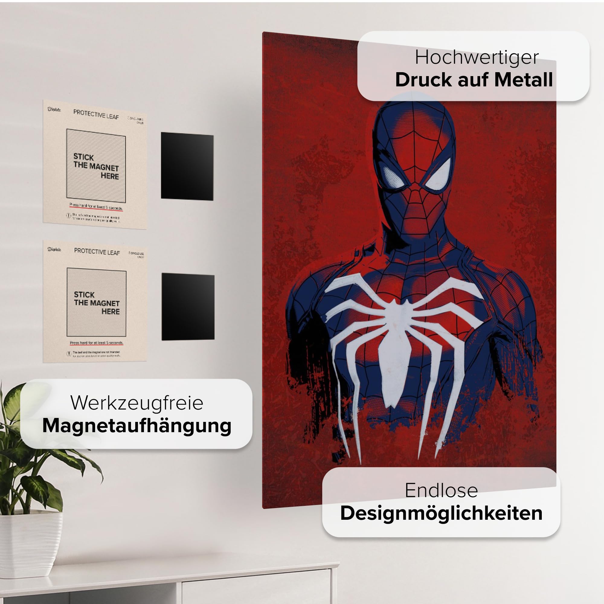 Amazon.com: Displate Official Spiderman Metal Poster Magnetic