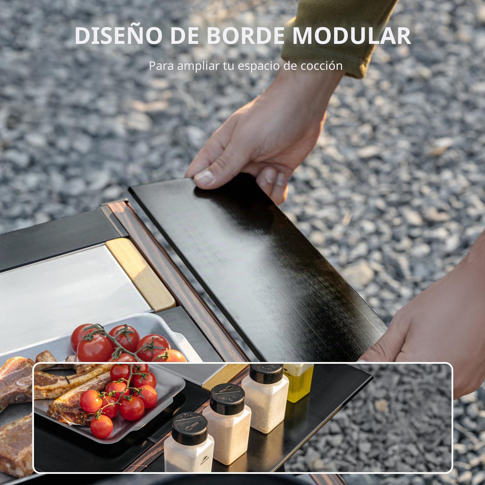 Naturehike IGT Mesa de camping portátil plegable de altura ajustable, mesa plegable de aluminio, fácil configuración para senderismo, barbacoa, jardín y viajes