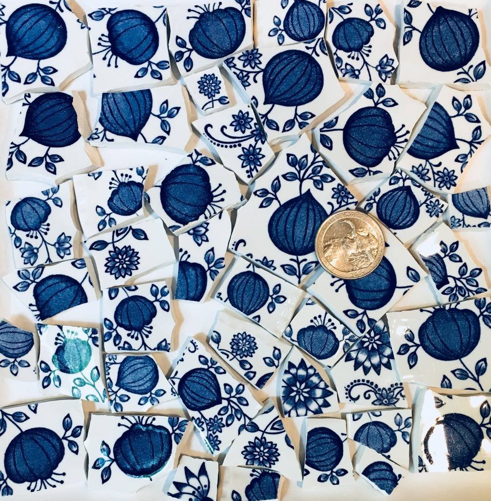 Mosaic Tile Art Supply for Mosaics & Crafts Blue Heritage Enoch