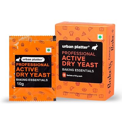 Urban Platter Baker's Active Dry Yeast, 50g (5 Sachets of 10g Each)