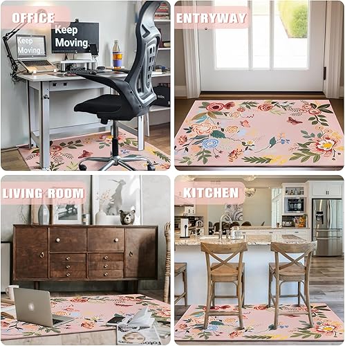 Miniatura 6 de Tapete para silla de oficina para suelo de madera dura, 36 x 48 pulgadas, alfombras de oficina para sillas rodantes de videojuegos, silla de