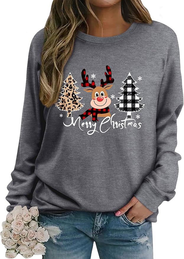 Generisch Kersttrui voor meisjes, hoodie, kersttrui met capuchon