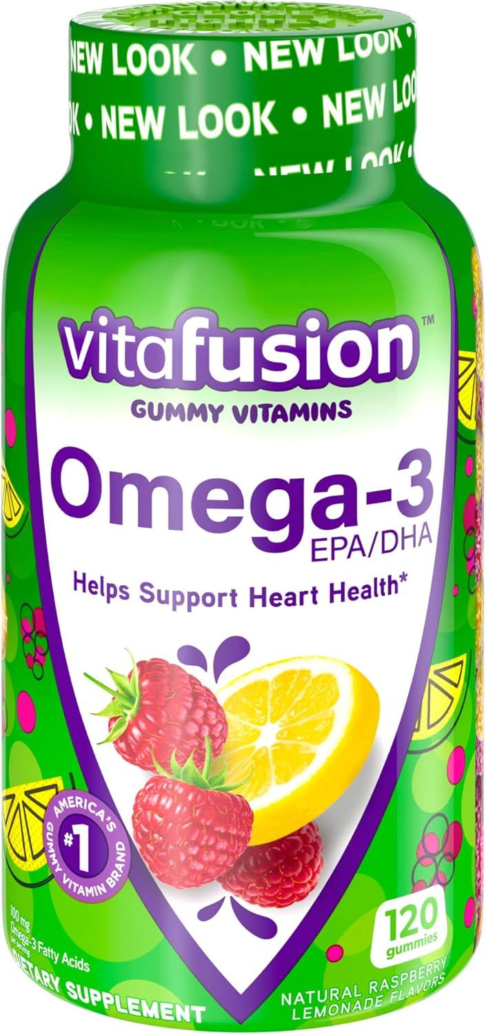 Vitafusion Omega 3 Gummies, 120 Count (Packaging May Vary) : Health & Household