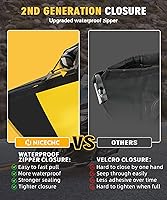 Vista 2 de NICECNC Mochila impermeable para motocicleta, 40 L, 500D PVC universal para asiento trasero de motocicleta, bolsa seca, bolsa de cola de Amarillo