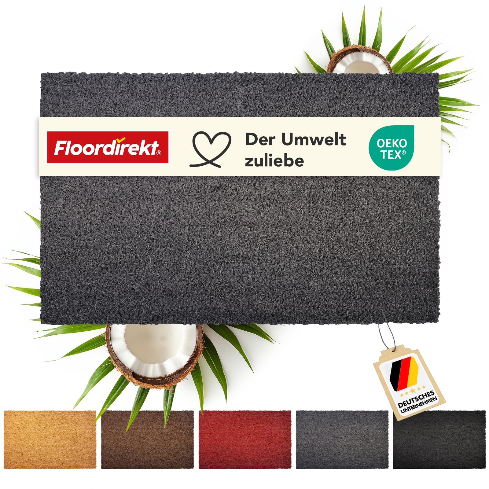 Zerbino classico rettangolare in cocco fiori cm 40 x cm 60 | Leroy Merlin