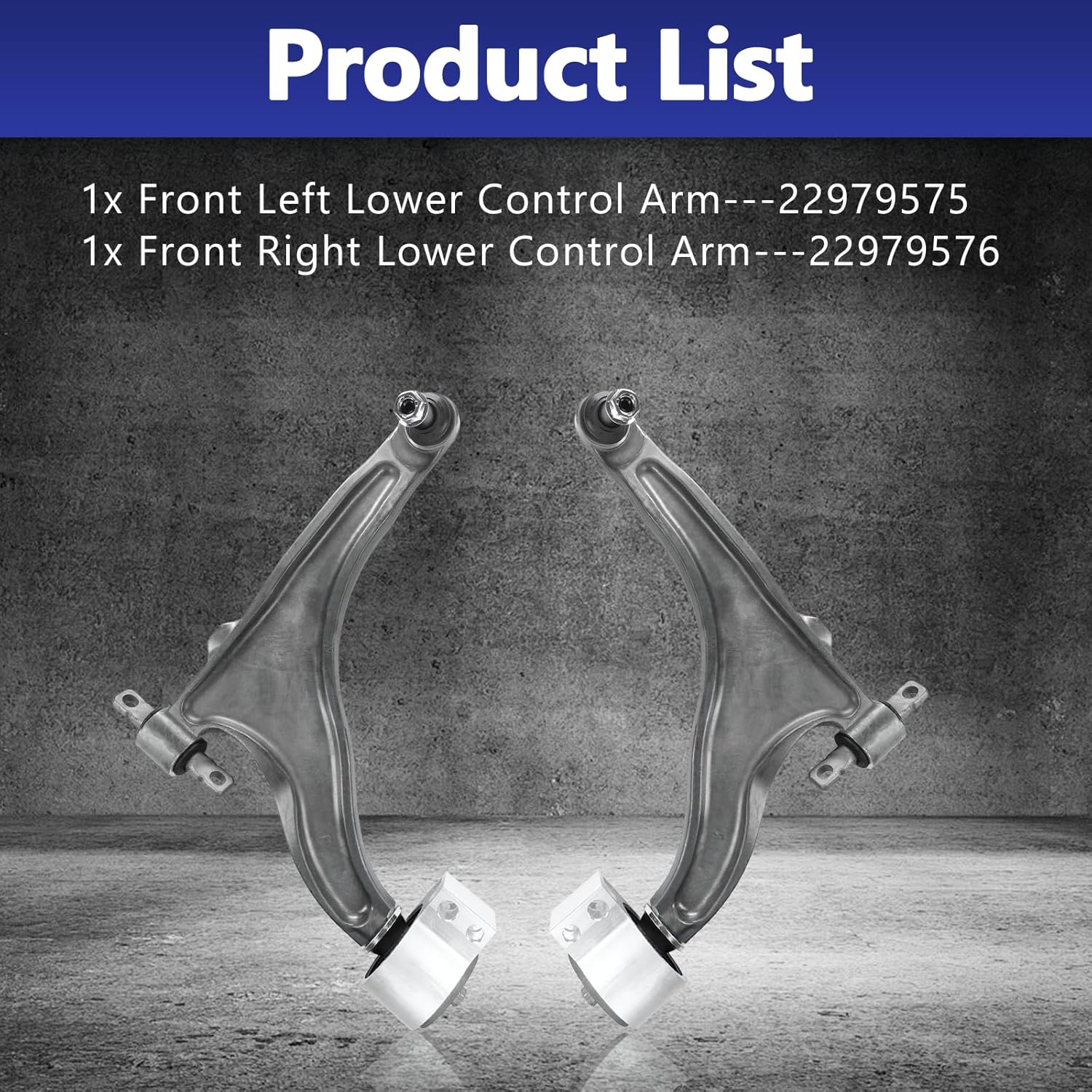 K622087 K622088 CMS501164 CMS501165 Front Driver Passenger Side Lower Control Arm w/Ball Joint Suspension Kit Assembly Replacement for 2010-2016 Cadillac SRX