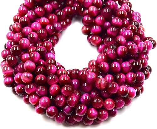 Miniatura 1 de Cuentas de ojo de tigre, cuentas de ojo de tigre azul, rojo, marrón, dorado, multiojo de tigre, hebras de 15 pulgadas, cuentas de piedras preciosas