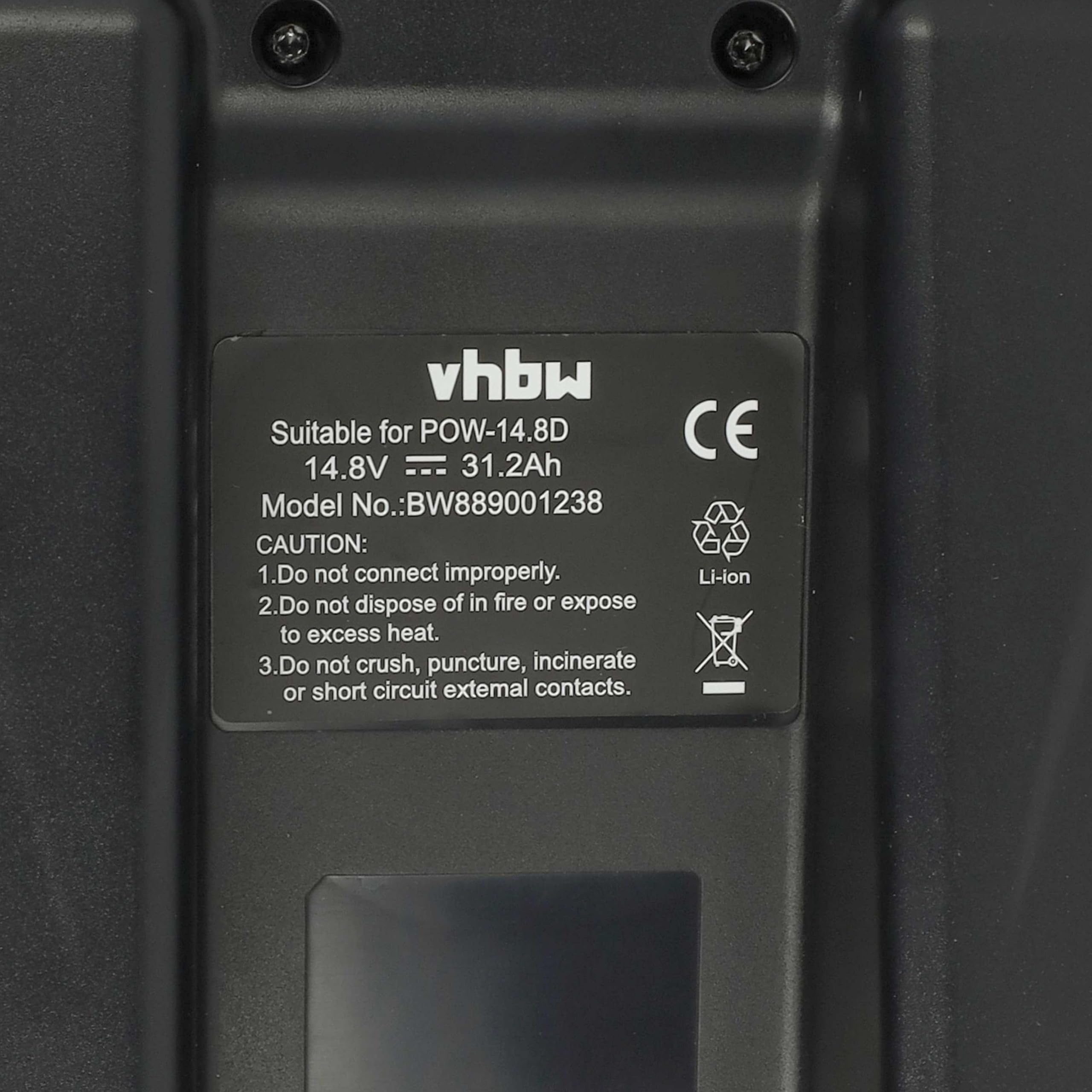 vhbw Batterie Remplacement pour PowaKaddy PK3785 | 4S8P, PK3583 pour chariot de golf électrique (31,2Ah, 14,8V, Li-ion, incl. chargeur)