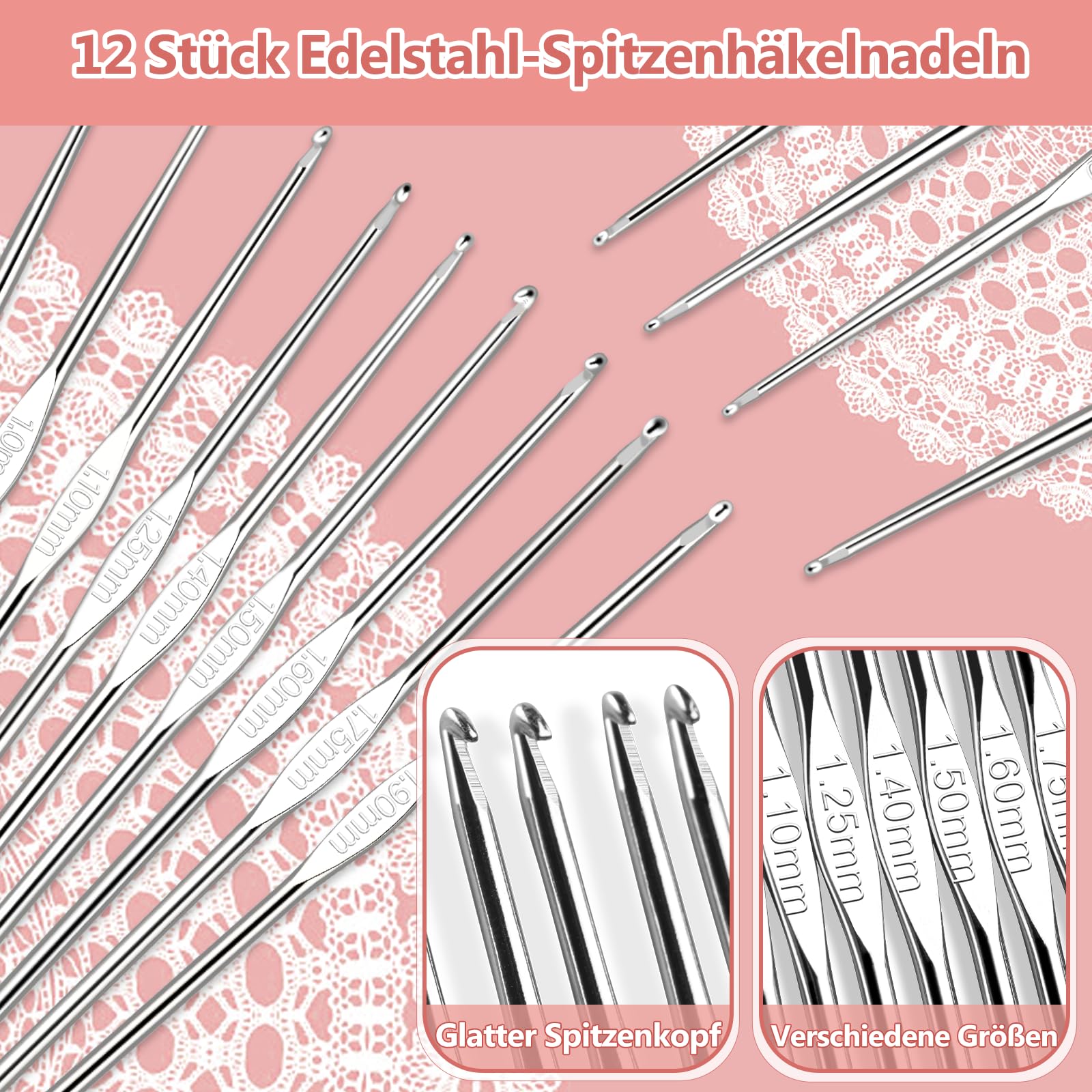 Kit Complet Débutant Crochet - 100 Pièces : Crochets Ergonomiques, Aiguilles Fines, Pelotes De Laine, Accessoires, Dans Un Sac