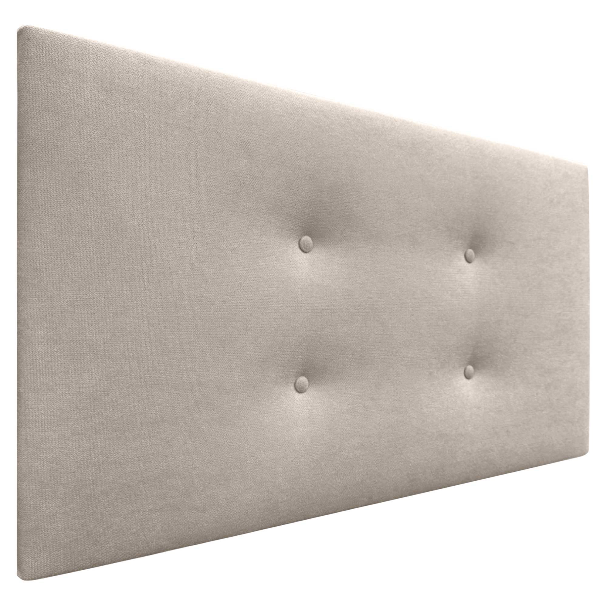 DHOME Cabecero de Polipiel o Tela AQUALINE Pro con 2 hileras de Botones Cabezal tapizado Cama Lujo (Tela Beige, 90x50cm (Camas 70/80/90))