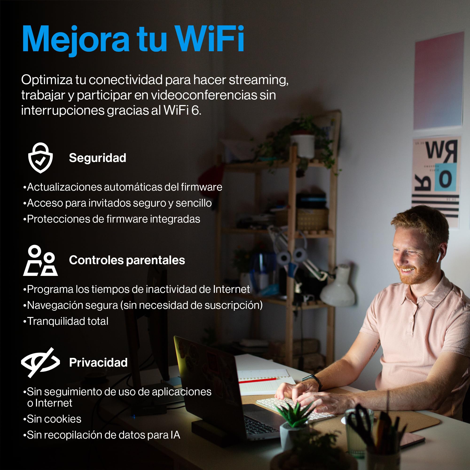 Linksys Classic Micro Router Pro 6 - Router WiFi 6 de malla de doble banda (AX5400) - Router inalámbrico Gigabit para juegos con velocidad de hasta 5400 Mbps, cobertura de 250 m² y soporta más de 35