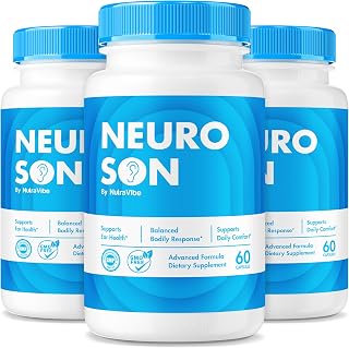 (3 Pack) NeuroSon – Daily Hearing Health Support with a Clean, Natural Ingredients for Ear Health, Auditory Comfort & Inner Balance | Easy-to-Swallow NeuroSon Pills for Everyday Use (180 Capsules)