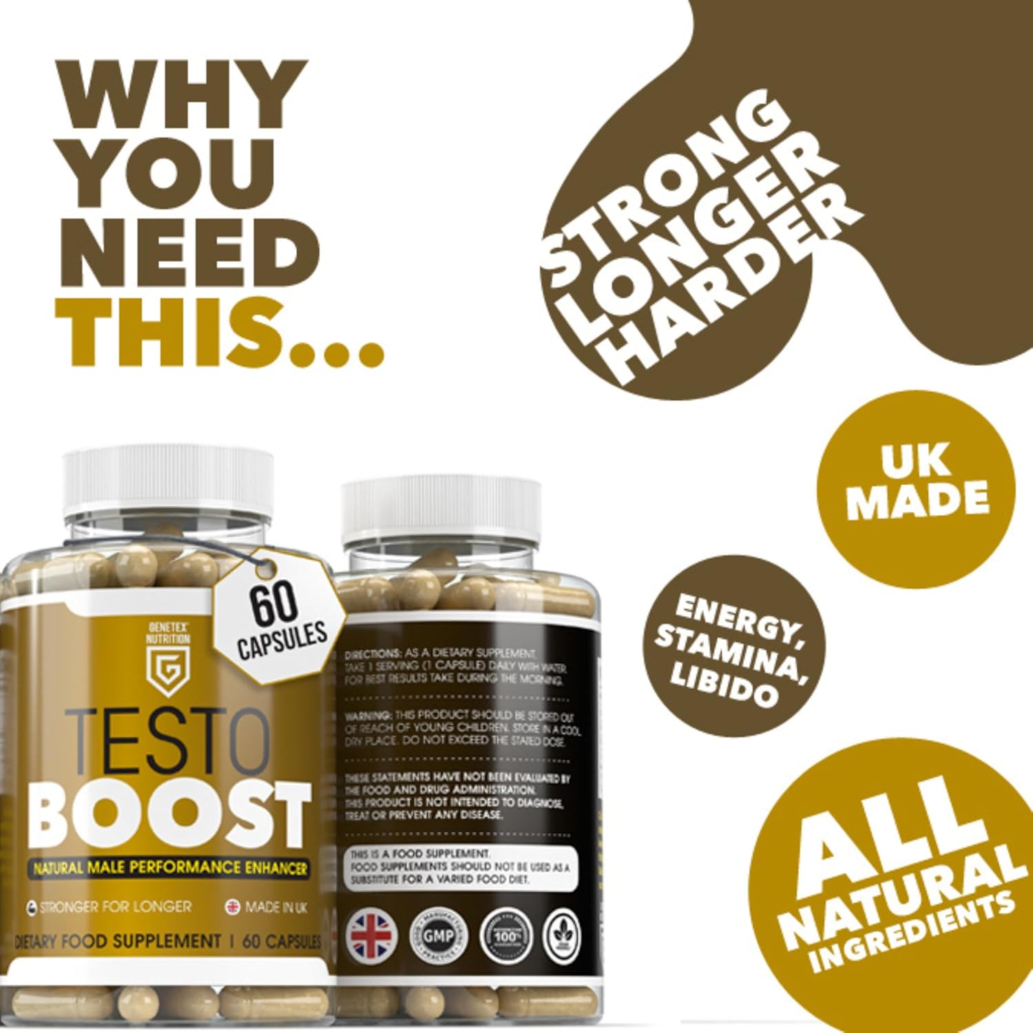 Extra Strong Pills for Men | Herbal Sex Pills to Boost Stamina, Libido & Energy | Natural Male Enhancing Supplement for Men's Performance & Prolonged Results | Food & Herbal Supplement | Made in UK 60 81EdAKlWmLL. AC SL1500