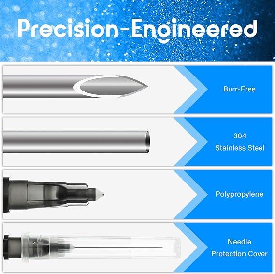 23G 38MM Stainless Steel Dispensing Accessories,Scientific Measuring and Industrial Use,Individually Packed(100 PCS)