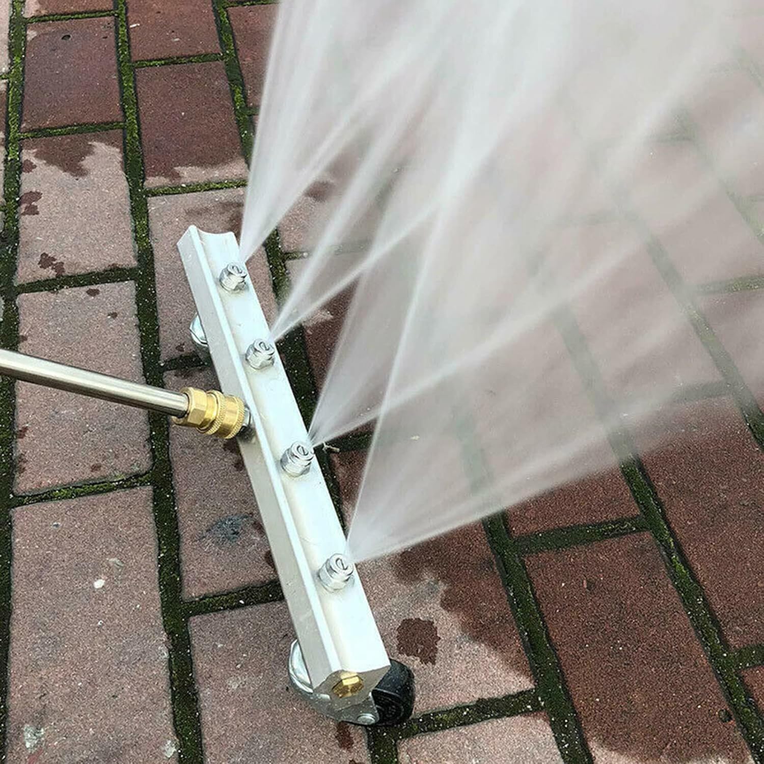 FENG PAI 13" Pressure Washer Undercarriage Cleaner - 4000 PSI Car Wash Water Broom with 2 Pieces Extension Wand, Surface Cleaner for Power Pressure Washer Attachment