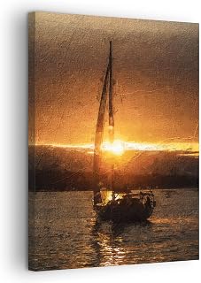 Yacht Custom Oil Painting Portrait from Photo on Gallery Canvas - Personalized Boat Wall Art - Customized Gifts Home Decor for Living Room, Bedroom - Cool Boating Gifts for Boat Owners Men Him (OIL PAINTING, 8x12 inches, Canvas)