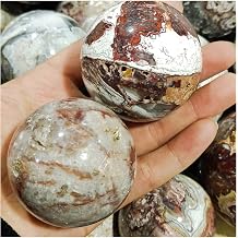 6-9 cm 1 pc Naturel mexique Agate Boule sph re ornements Pierre artisanat d coration de la Maison Cadeau   Size 6-7cm