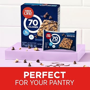 Fiber One 70 Calorie Chocolate Chip Cookie Brownies, 6 Bars, 5.34 oz