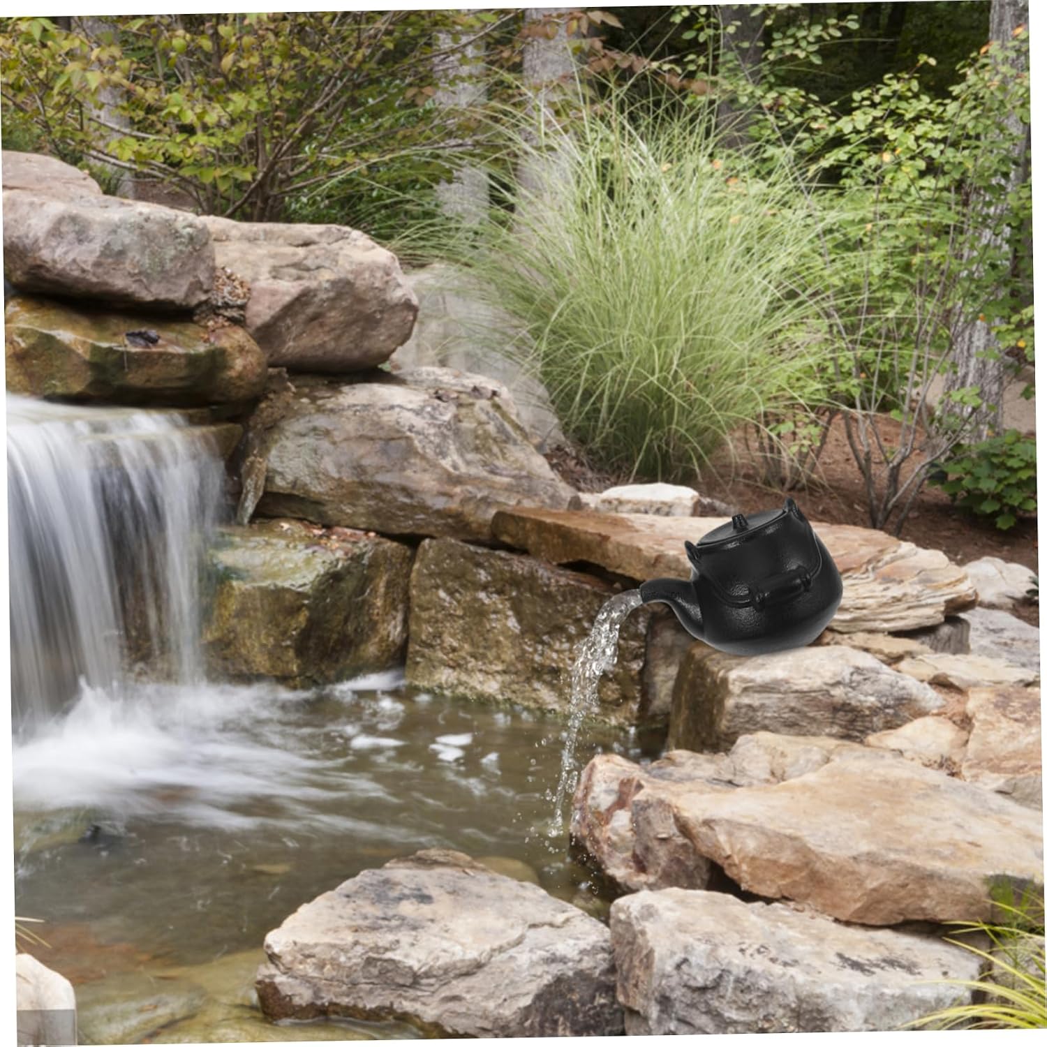 GANAZONO Ceramic Fountain Spout Accessory for Outdoor Waterfalls and Garden Water Features Decorative Pond Decor for Circulating Systems and Landscape Waterfall Decor